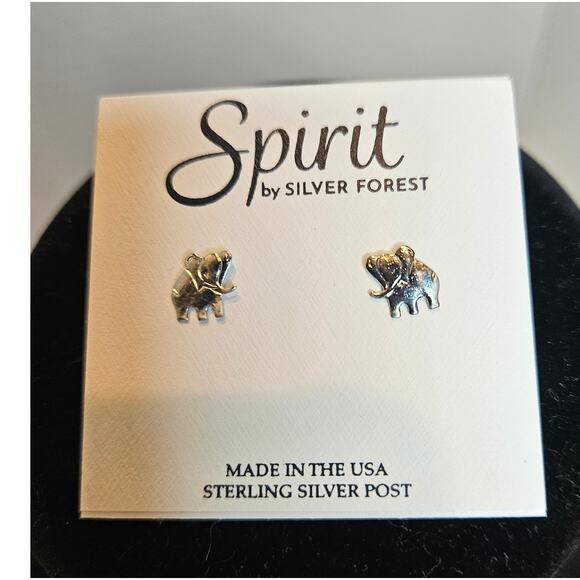 Elephant Stud Earrings SPIRIT by Silver Forest New with tag Sterling Silver Post - Picture 3 of 3